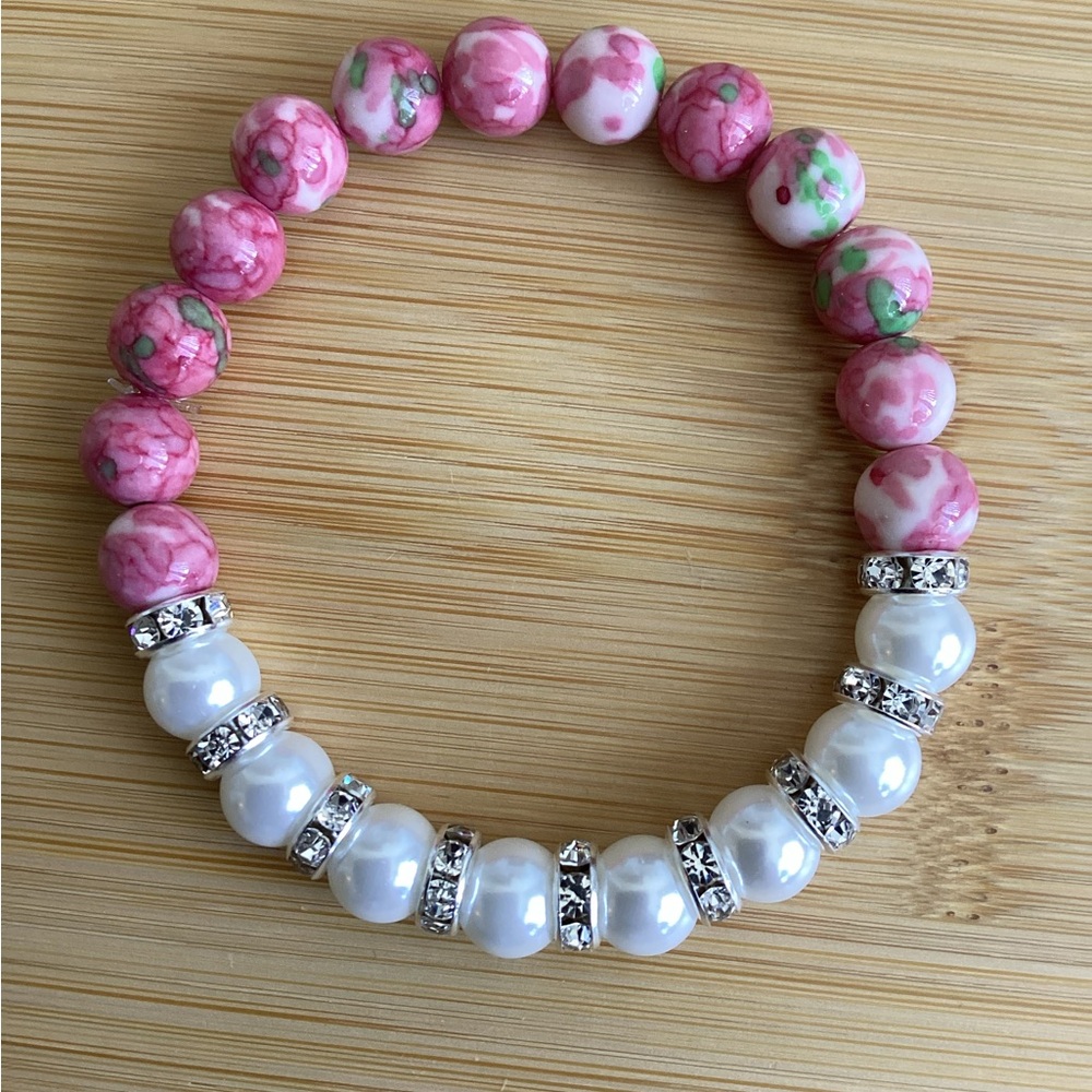 Jewelry Flower Jasper and Pearls